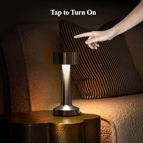 Bell+Howell 2 Pack Cordless LED Table Lamp, Rechargeable for Desk, Kitchen & Bedroom