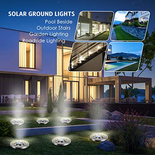 Waterproof 12 Pack Solar Lights Outdoor White Garden Pathway Yard Lighting
