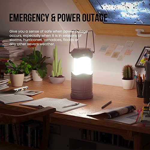 Lichamp 4-Pack Battery-Powered LED Lanterns for Camping and Emergencies
