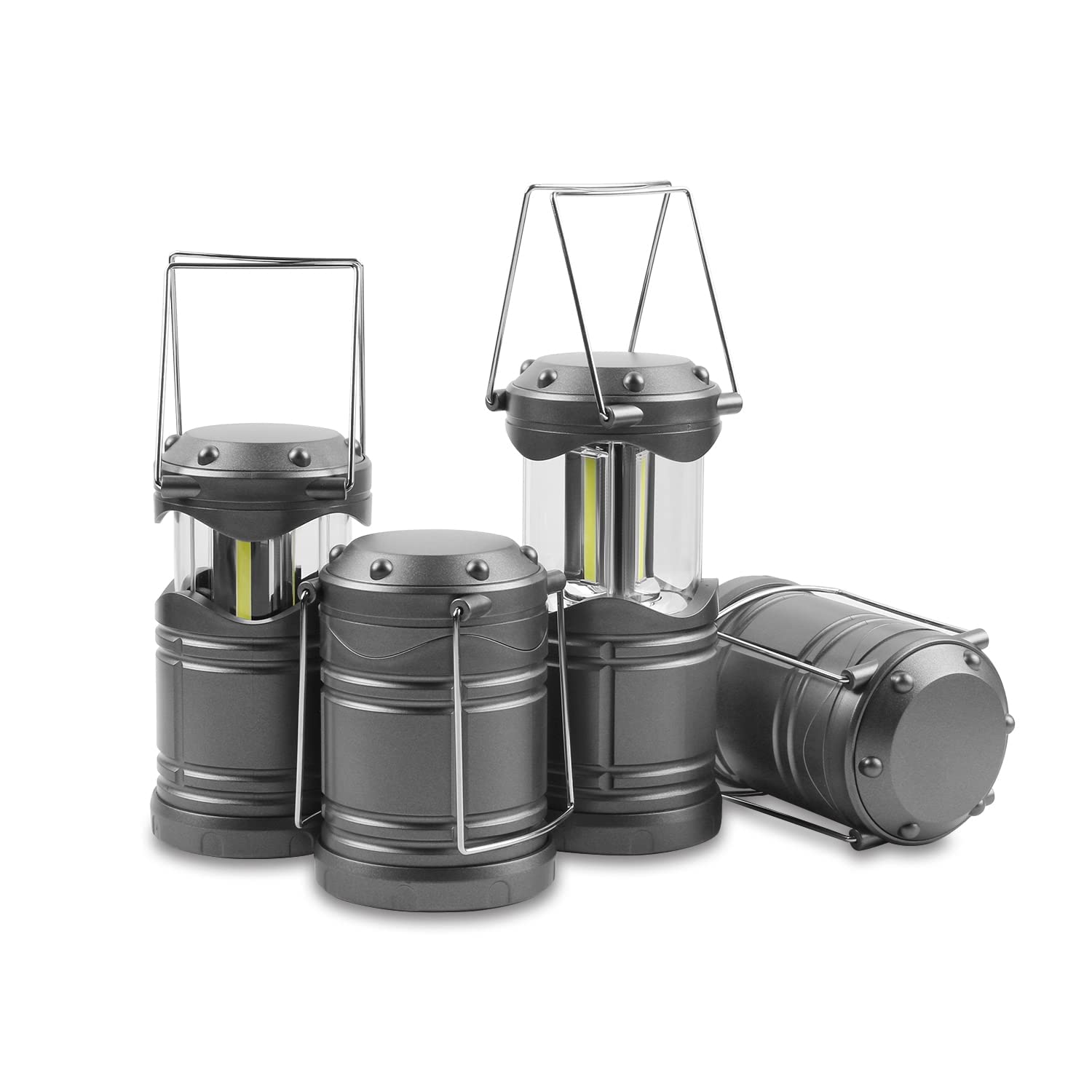 Lichamp 4-Pack Battery-Powered LED Lanterns for Camping and Emergencies